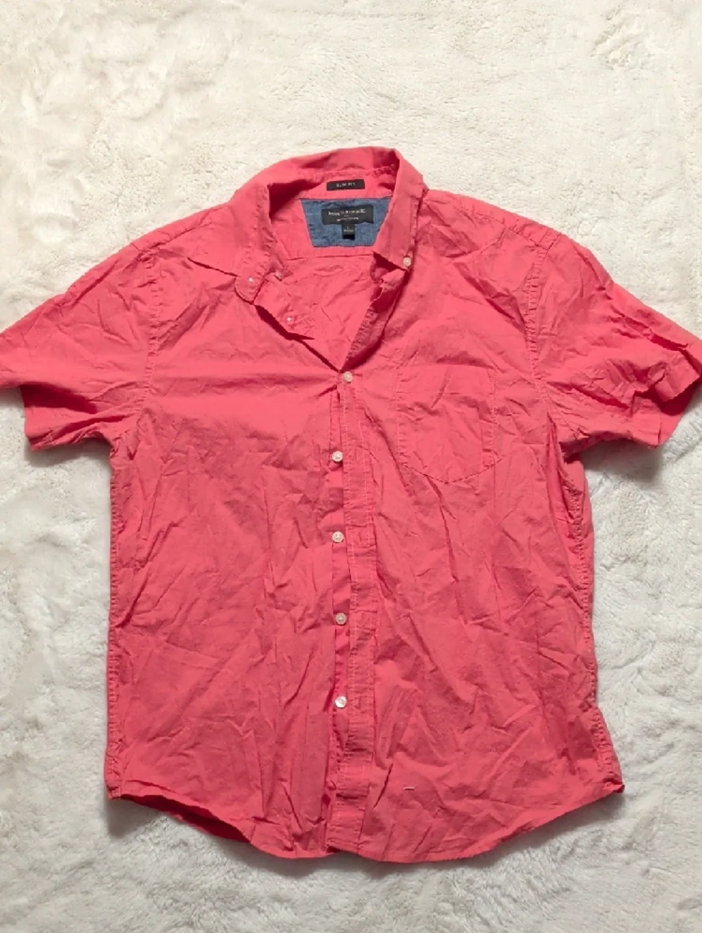 Banana Republic‎ Short Sleeve Button-Down Shirt - Coral